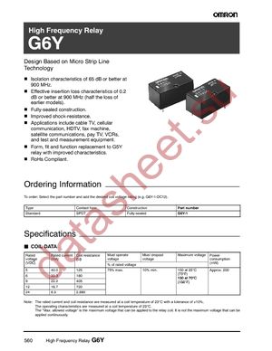 G6Y-1-DC12 datasheet  